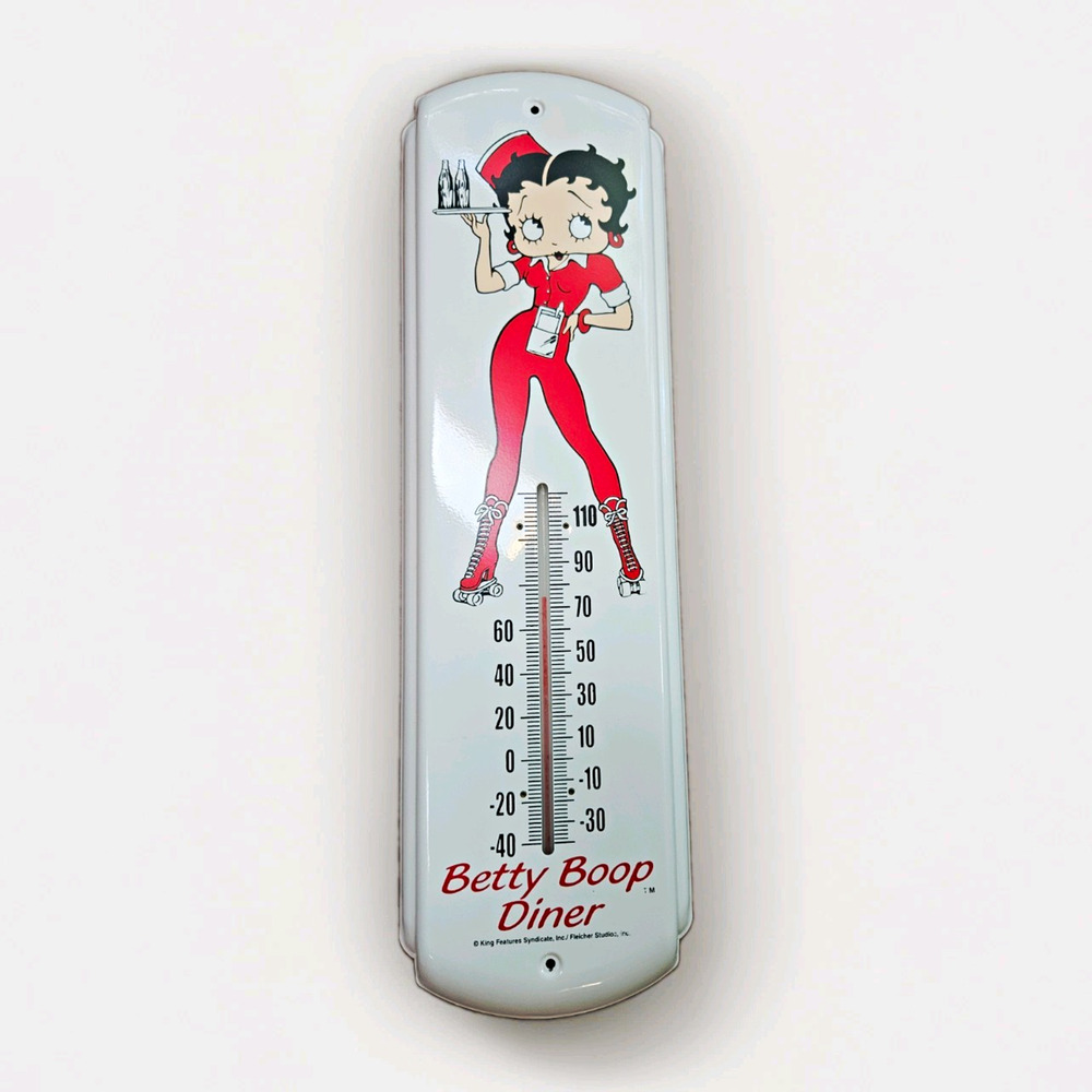 Betty Boop Diner Collectible Thermometer Wall Metal Sign 17"